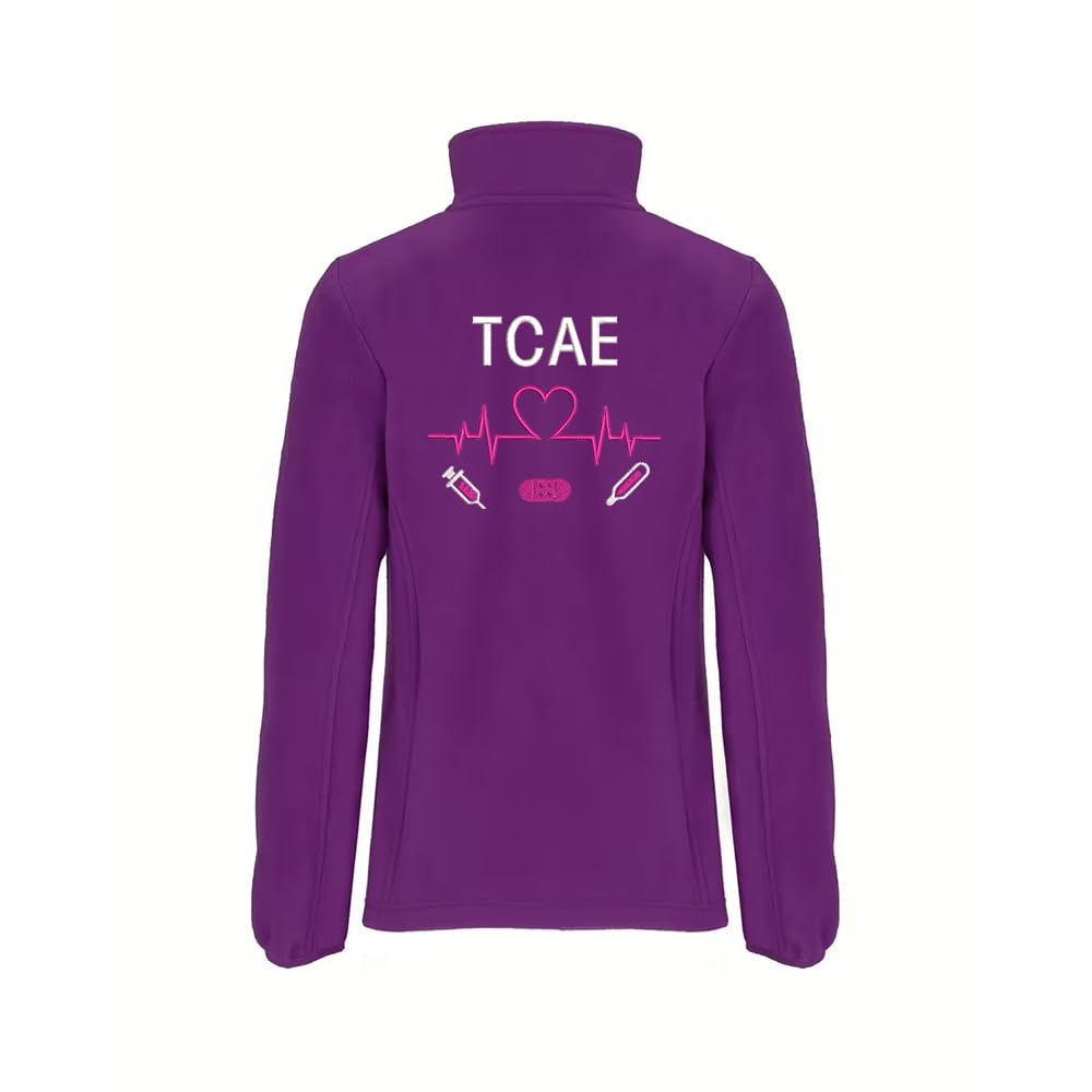 Forro Polar Bordado Mujer Personalizado. Modelo LÍNEA DE Vida-CORAZÓN. Ideal para Sanitarios. Regalos Personalizados. con Cremallera y Bolsillos. Regalos TPMAS.