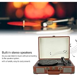 Tourne-Disque Gramophone Table-Record Player Tourne-Disque Vinyle Prise en Charge des disques Vinyle 7/10/12 Pouces et… - Les Beatles, Paul McCartney, John Lennon, RIngo Starr, George Harrison Tourne-Disque Gramophone Table-Record Player Tourne-Disque Vinyle Prise en Charge des disques Vinyle 7/10/12 Pouces et… – Image 4