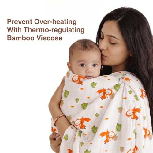 Image of DOTMOM Premium Organic Bamboo Baby Swaddle Wrapper Receiving Blanket