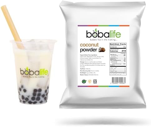 Bobalife Coconut Bubble Tea Milk Powder 1kg โ Taiwanese Milk Tea Powder Mix for Bubble Tea, Iced Milk Tea, Smoothies & Dessert Drinks โ Vegan & Gluten Free