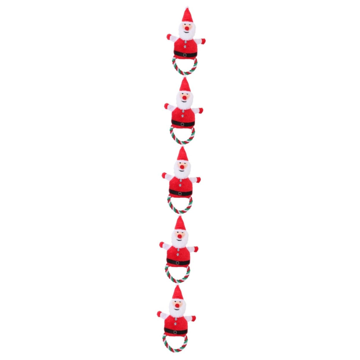 HEMOTON 5 Stück Weihnachtliches Quietschspielzeug für Hunde Santa Claus Form Langlebig Robust Kauen Zahnreinigung Stressabbau für Kleine Mittlere Hunde