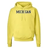 NCAA - Sudadera con capucha básica con licencia oficial de la universidad, color del equipo universitario, Michigan Wolverines Amarillo, 4X-Large
