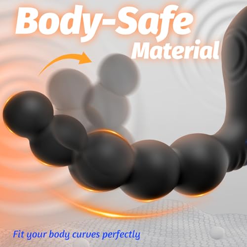 Image of Anal Sex Toy Prostate Massager Vibrator with Adjustable Bendable,for Men P Spot Vibrator Dildos with 9 Tapping 9 Vibrating Modes, App Remote Control Butt Plug Stimulator for Men Women Couples