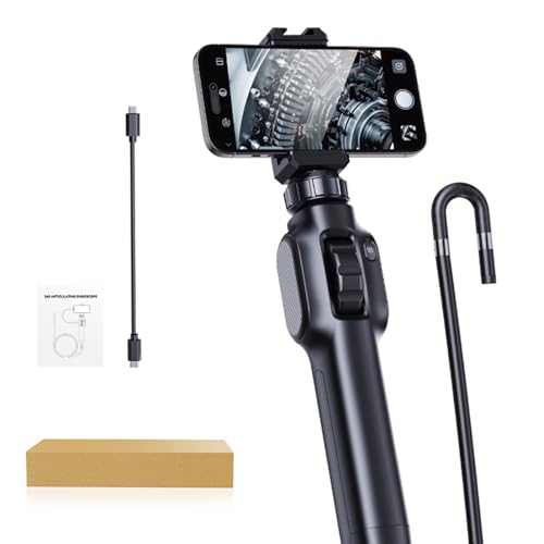 機械および電気システムの正確な診断のための調整可能な LED ライト検査ツールを備えた小型内視鏡双方向内視鏡