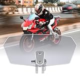 Goldfire Universal Motorcycle Windshield Airflow Adjustable Windscreen Wind Deflector for Kawasaki BMW Benelli KTM Triumph(Color: Black))