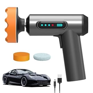 XPJBKC Cordless Car Polisher, Car Buffer Polisher Machine with 4000mAh Rechargeable Battery, Car Polishers and Buffers with 20000 Rpm Speed, 3 Polishing Pads, for Car Detailing Polishing