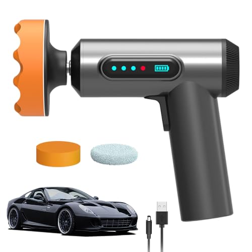 XPJBKC Cordless Car Polisher, Car Buffer Polisher Machine with 4000mAh Rechargeable Battery, Car Polishers and Buffers with 20000 Rpm Speed, 3 Polishing Pads, for Car Detailing Polishing 1 XPJBKC Cordless Car Polisher, Car Buffer Polisher Machine with 4000mAh Rechargeable Battery, Car Polishers and Buffers with 20000 Rpm Speed, 3 Polishing Pads, for Car Detailing Polishing