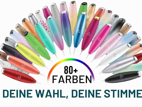 Foto von Zulay Kitchen Milchaufschäumer Elektrisch, Batterie Elektrischer Milchaufschäumer Stab, Milchschäumer für Kaffee, Milch, Shakes - Milchschäumer Aufschäumer Stab - Electric Milk Frother (Schwarz)
