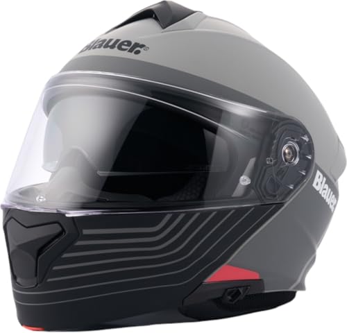 MAGIC MOTOR Casco Blauer HT modular Noah Flip Up blanco/gris brillante, talla L