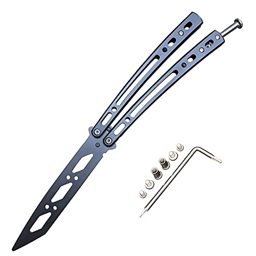 Wrench Tool Unique Curved Handle Design,Excellent Balance and Ultra-Smooth Flipping,Stainless Steel Flip Tool Very Suitable for Beginners(Black)