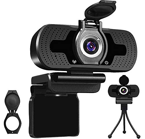C�mara web y altavoz para ordenador port�til con zoom para c�mara web con micr�fono para streaming de enfoque autom�tico con cubierta de privacidad, c�mara web barata para PC Windows/Mac/Laptop/Tablet