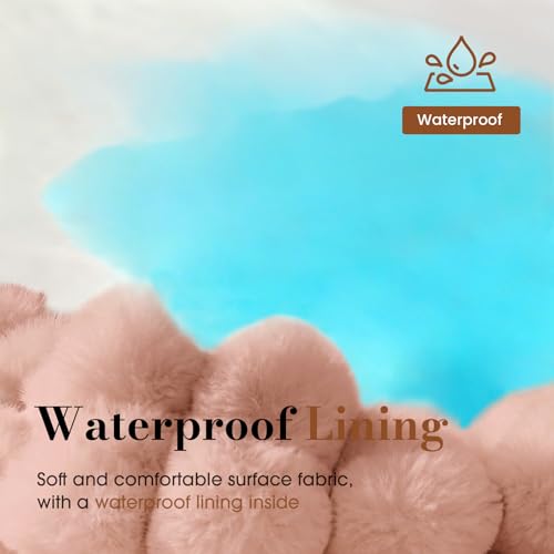 Image of Dog Beds for Extra Large Sized Dog, Orthopedic Pet Bed with Waterproof Lining, Soft Short Plush Surface & Egg Crate Foam, Machine Washable Pet Mat with Removable Cover & Anti Slip Bottom