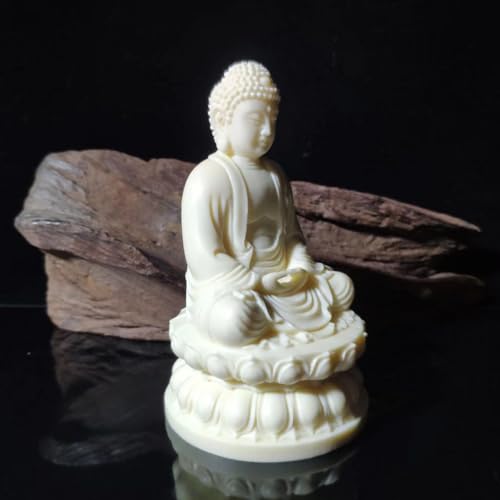 Estatua de Buda Tathagata de Fruta Marfil miniatura 3