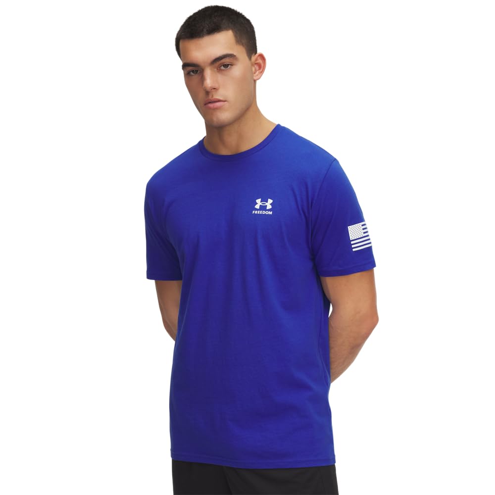 Under Armour Men's Freedom Flag Short Sleeve T Shirt, (400) Royal / / White, XXL