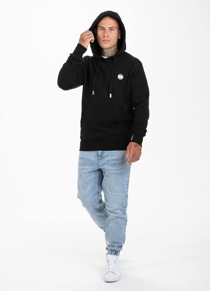Pit Bull West Coast bluza z kapturem Small Logo 21 czarna, czarny, M
