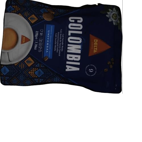 Delta Cafés Origen Colombia - Café Molido - Notas Suaves y Aterciopeladas con Leves Matices Cítricos - 220 g (Packaging may vary)