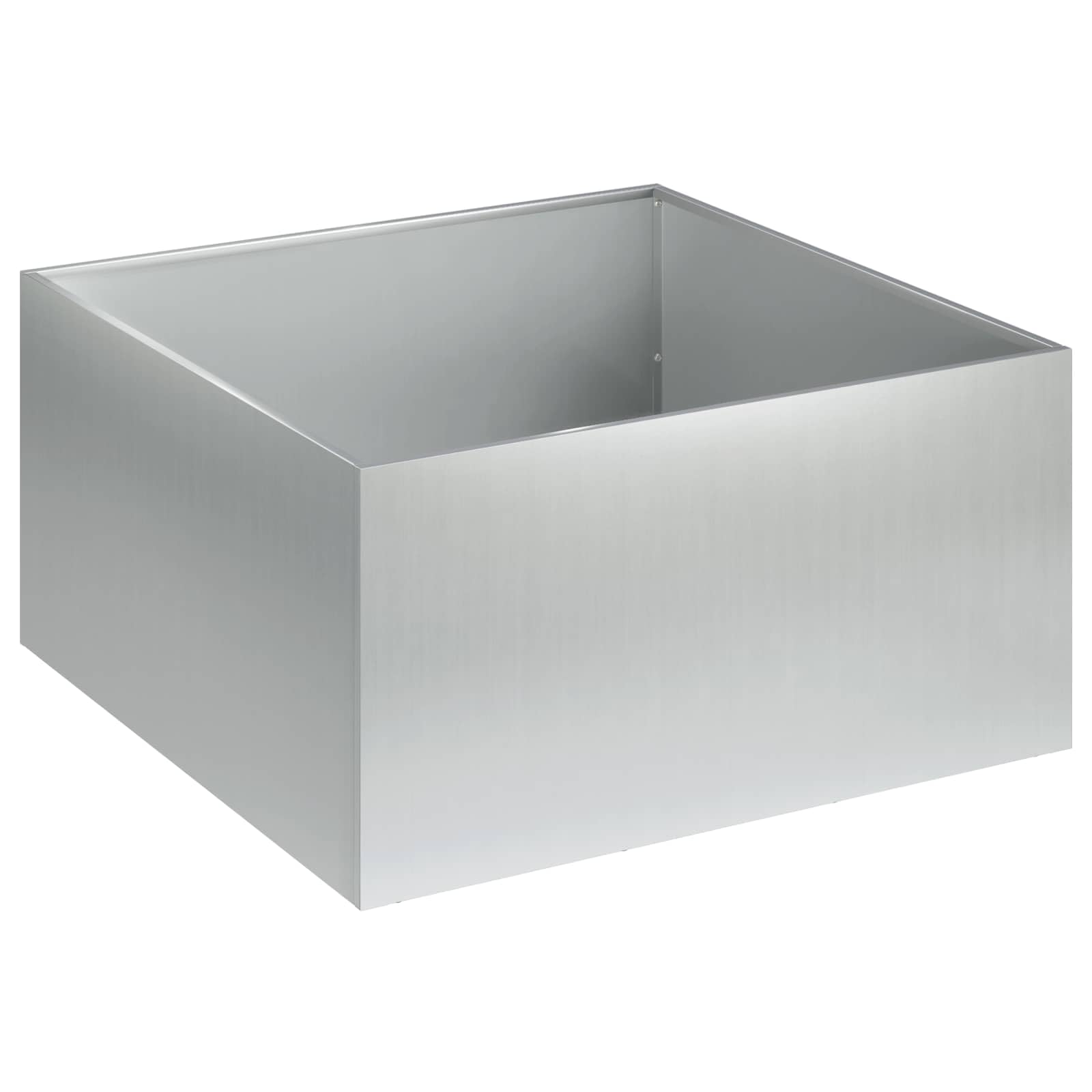 Generisch Garten - Pflanzgefäß Silber 60 x 60 x 30 cm Verzinkter Stahl 5.9kg