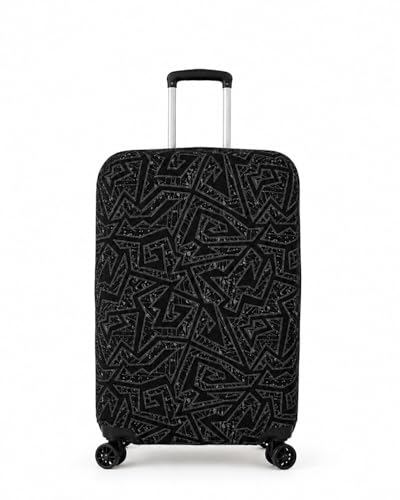 Image of Printed Luggage Cover for Traveling Bag & Suitcase - Stretchable & Scratchproof Trolley Protector with Velcro Lock & Lightweight Washable Material(Suitcase Not Included, Only Cover in Product)