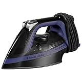 Russell Hobbs Steam Iron [2400W, 200g extra steam boost] EasyStore Pro (opt. temperature for all fabrics, space-saving cable storage, ceramic soleplate, self-cleaning, anti-limescale) 26731