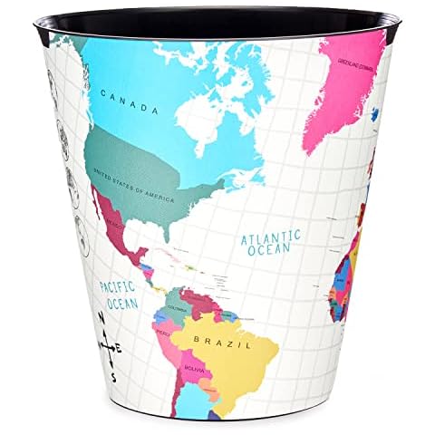 TIENDA EURASIA - Papelera de Plastico Juvenil ø27 x 28 cm (Mundo) Cover