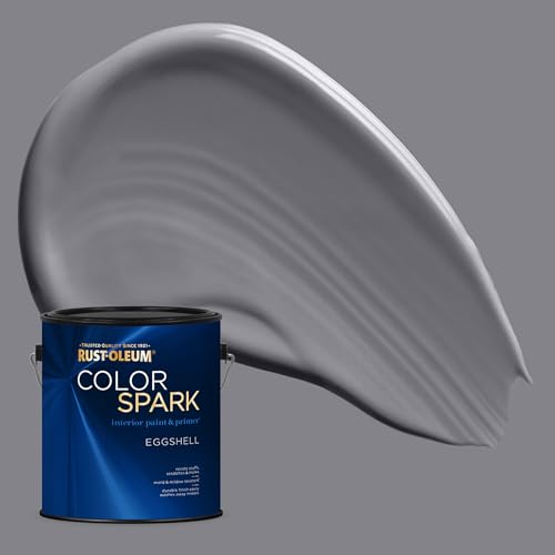 Image of Rust-Oleum Color Spark Interior Paint and Primer in One, Eggshell, Graphite, 1 Gallon