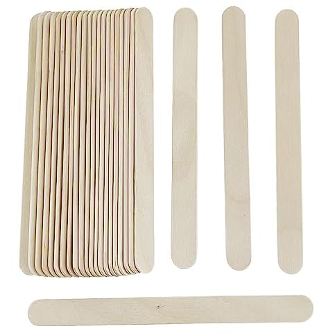 1000 pcs,6 Inch Natural Birch Wood Craft Sticks for Creative Projects,Arts and Crafts Cover