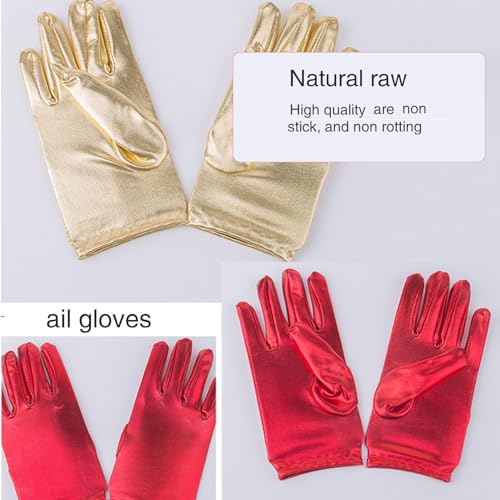 Glittering Gloves For School Stage Performances Leather Party Gloves For Kids Clothing Accs Festival Handwear3