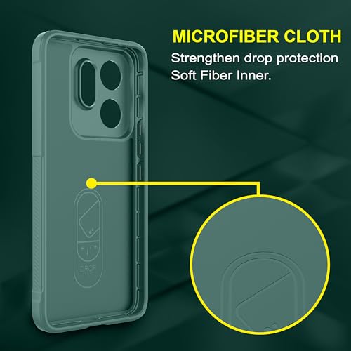 Image of Zapcase Back Case Cover for Vivo V60 | Compatible for Vivo V60 Back Cover | Liquid Silicon Magic Case with Camera Protection | Dark Green