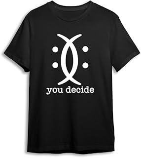 Decide T-Shirt, Women's T-Shirts,Cotton, Funny, Grahpic Design, Casual Short Sleeve, Top Tees, Happy Or Sad You Decide,Smile Frown T-Shirt,% 100 Cotton Custom Shirt