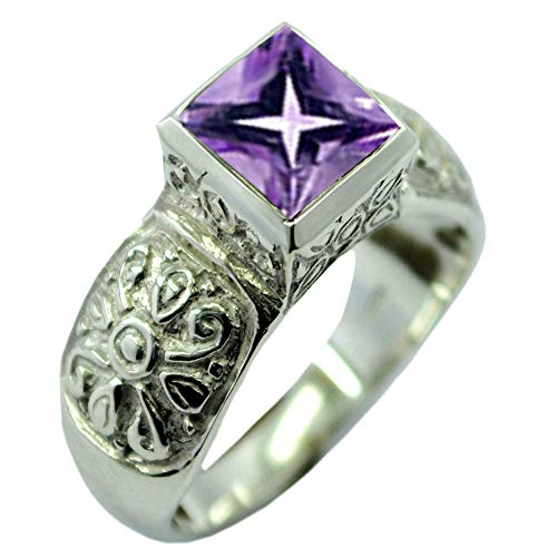 Bague en argent sterling homme pierres précieuses naturelles taille 46 54 60 68