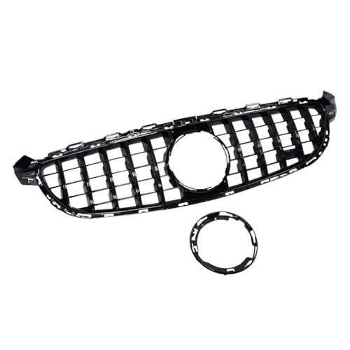 Cクラス W205 S205 C205 A205 前期 C63AMG専用 後期C63ルック パナメリカーナグリル オールグロスブラック カメラ無