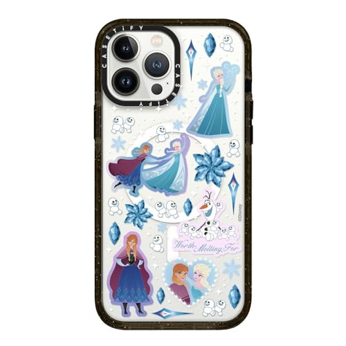 CASETiFY Impact iPhone 13 Pro Max Case - Frozen Friends Stickermania Case - Clear Black
