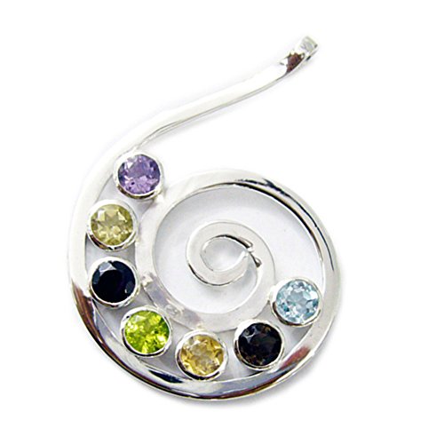 Charms chakra collier de guérison pour femmes en véritable argent 925