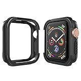 Alritz Compatible Apple Watch Case Series 4 44mm, Shock Resistant Bumper Cover Rugged Protective Case Apple Watch Series 4 (Black)