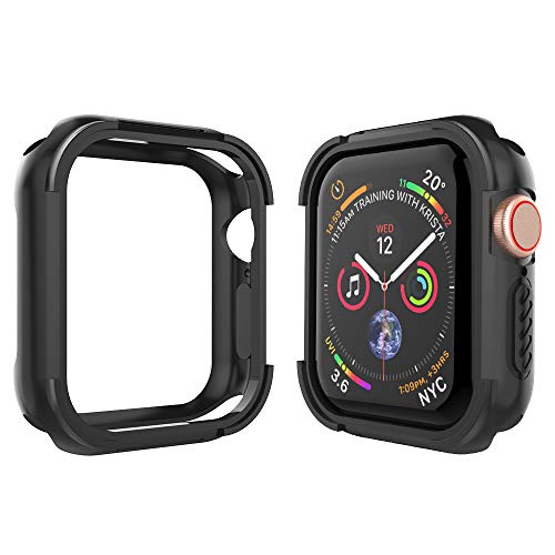 Alritz Compatible IWatch Case Series 5 Series 4 44mm, Shock Resistant Bumper Cover Rugged Protective Case IWatch Series 5 (Black)