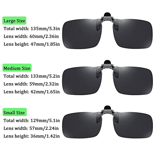 Non Polarized Clip On Sunglasses Over Prescription Glasses for Men Women UV Protection Clip-on Shades2