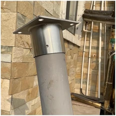 Stainless Steel Post Anchor Base - Round Deck Bracket with Screws, Durable Outdoor Support Sleeve for Fencing, Mailbox, 90mm - Heavy Duty Weather Resistant Mounting Solution