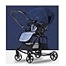 fevilady Landaus Deux Voies poussant Poussette, Peuvent s'asseoir et se Coucher la lumière et Plier Une Poussette rétractable à Un Bouton à Deux reprises Panier pour bébé (Color : Treasure Blue)