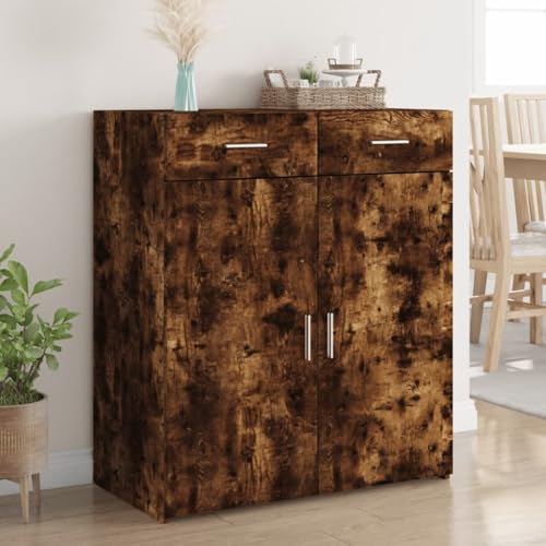 Juroupi Aparador de Madera Mueble Auxiliar de Cocina Muebles de Salon aparador Salon de ingeniería Roble Ahumado 80x42,5x93 cm