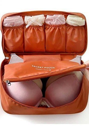 IvBuyNest Travel Undergarments Organizer Pouch (Multicolour) | Bra, Panty & Socks Storage Bag | Compact Lingerie Organizer with Zipper for Travel & Daily Use