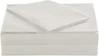 Conjunto de lençóis Elinen 60% algodão penteado 40% poliéster 200 fios, antirrugas, lençóis de cama de qualidade premium, Marfim, Twin