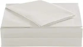 Conjunto de lençóis Elinen 60% algodão penteado 40% poliéster 200 fios, antirrugas, lençóis de cama de qualidade premium, Marfim, Twin