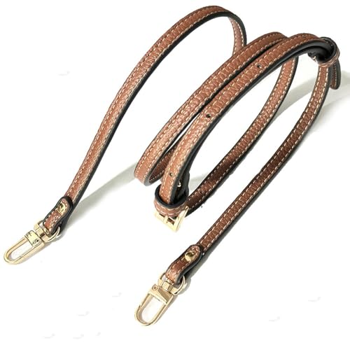 Tracolla per Borsa Donna, Tracolla in Pelle per Borsetta, Tracolla Regolabile per Borse, Cinghie di Trasporto in Pelle Giallo-Marrone Mini Bag Straps, Estensione Della