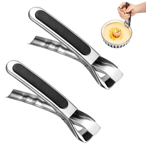 Deux Pinces En Acier Inoxydable,Pince Air Fryer,Pince Pour Plat Chaud, Peuvent Contenir Des Bols Chauds,Des Casseroles Chaudes,Adaptées Aux Friteuses À Air,Aux Fours À Micro-Ondes,Aux Fours,Etc