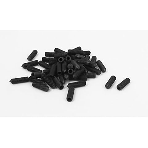 sourcing map M3 x 10mm 12.9 Legierter Stahl Sechskant Sockel Set Kegel Spitze Madenschrauben 50stk DE de Cover