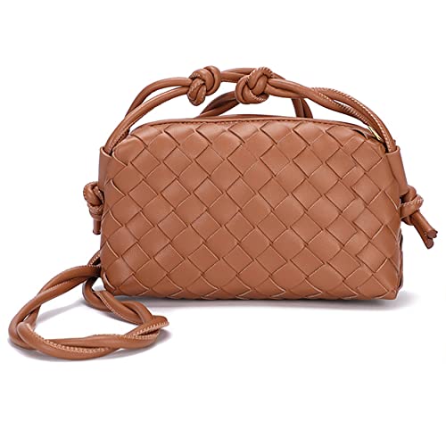 Image of ZEDIUH Woven Bag for Women Crossbody Shoulderbag, Small Vegan Leather Purse