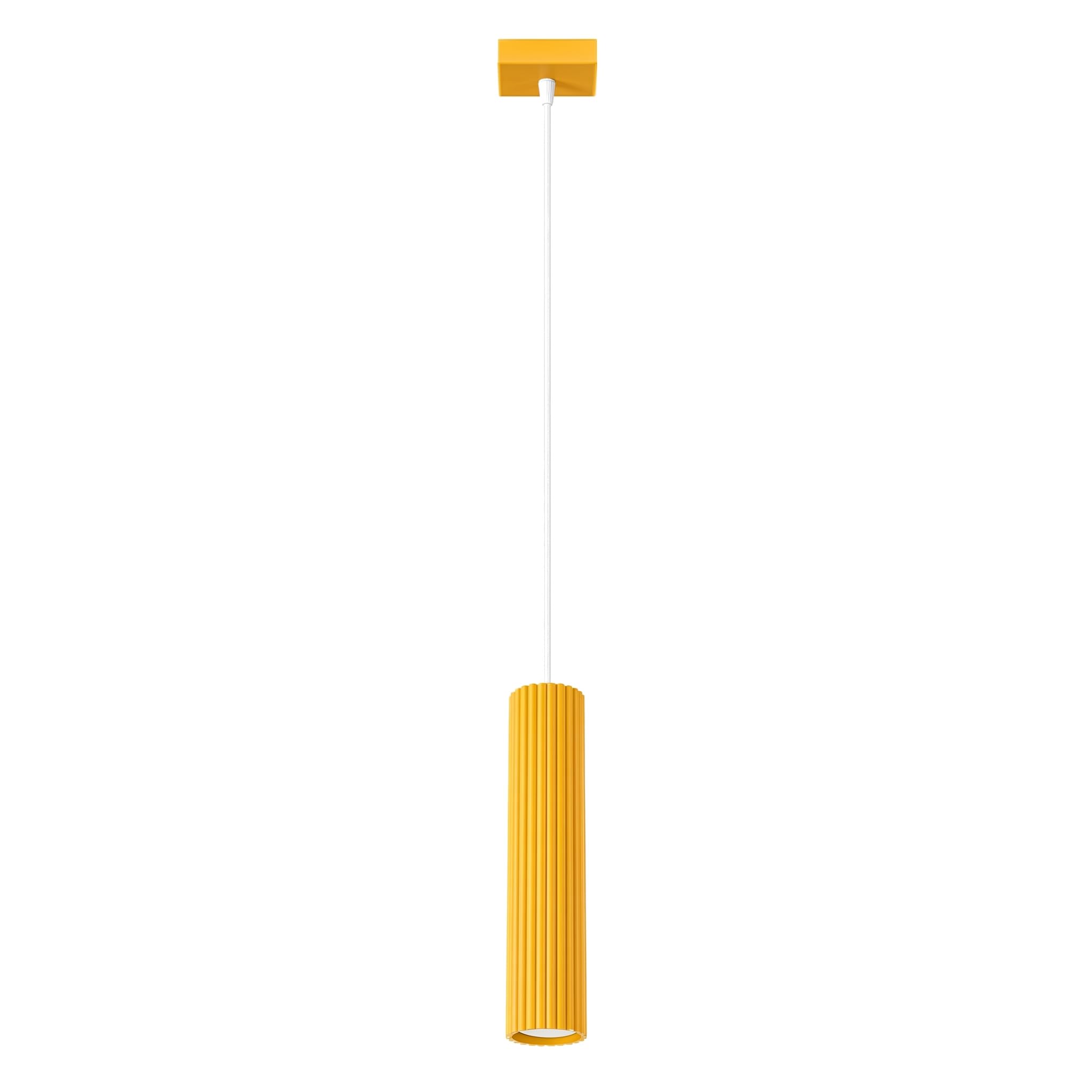 SOLLUX lighting Pendant lamp KARBON 1 yellow