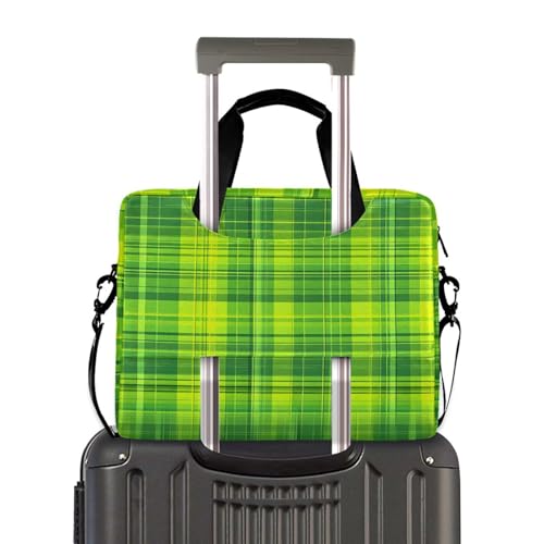 Bolso para portátil ALAZA verde lima a cuadros 13-15.6 pulg miniatura 4