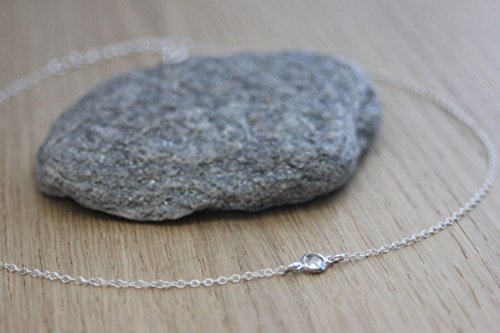 Collier argent massif zircon : chaîne argent empilable et pendentif géométrique