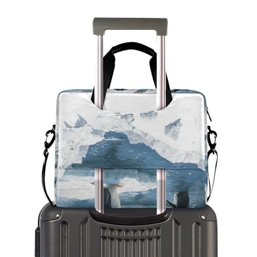 Maletín portátil para laptop 15.6 pulgadas con estampado de pingüinos antárticos miniatura 4